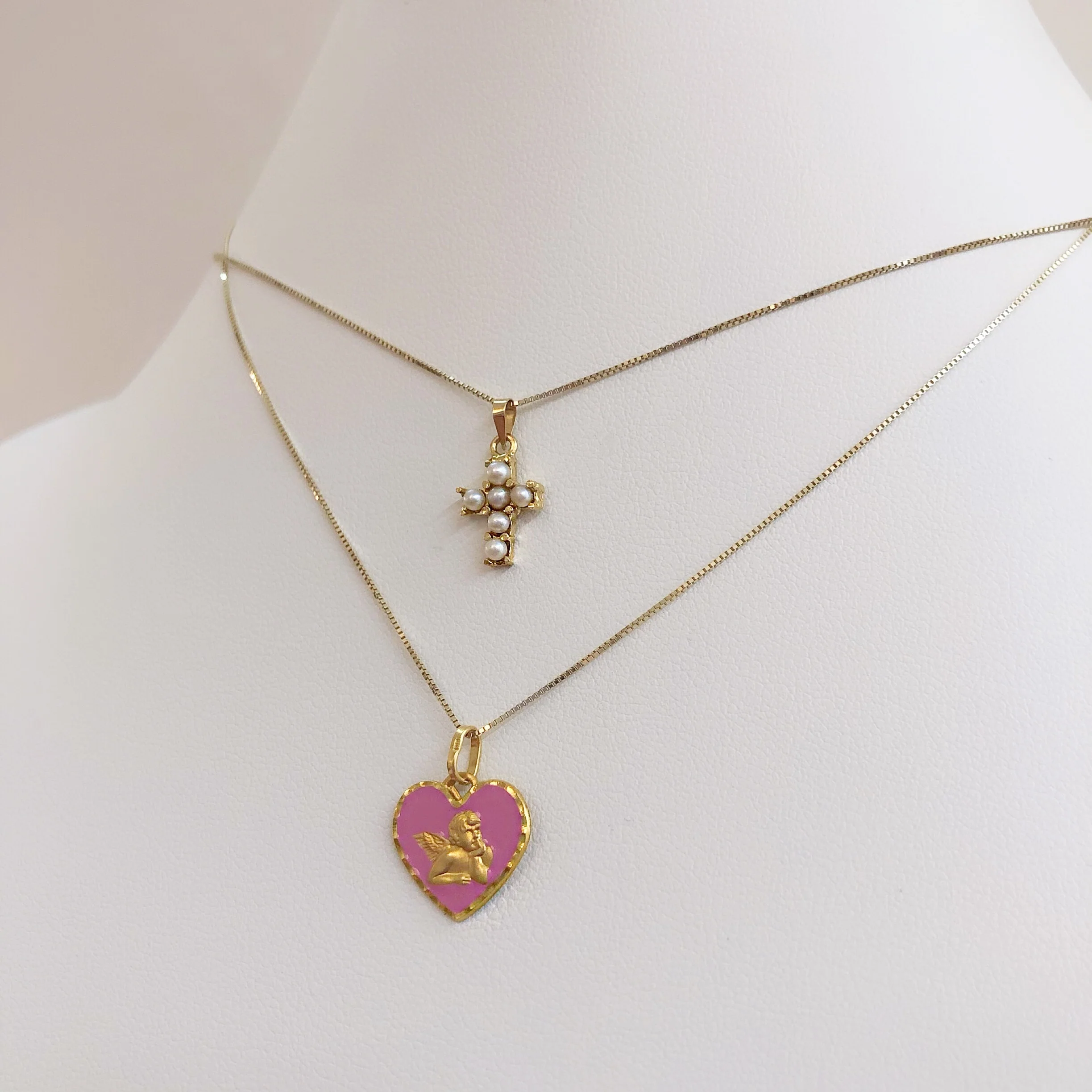14K GEMSTONE CROSS - Image 3