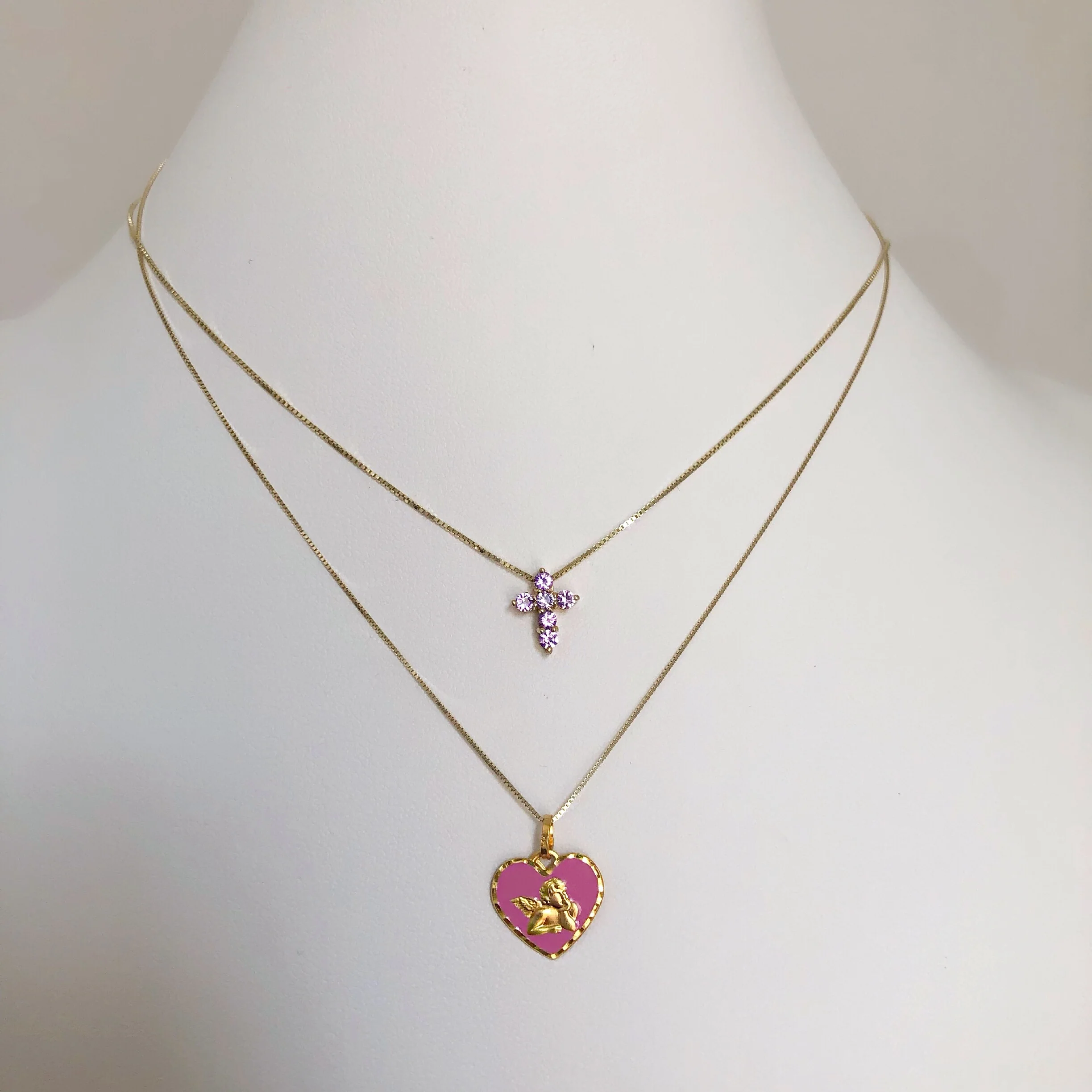 14K GEMSTONE CROSS - Image 5