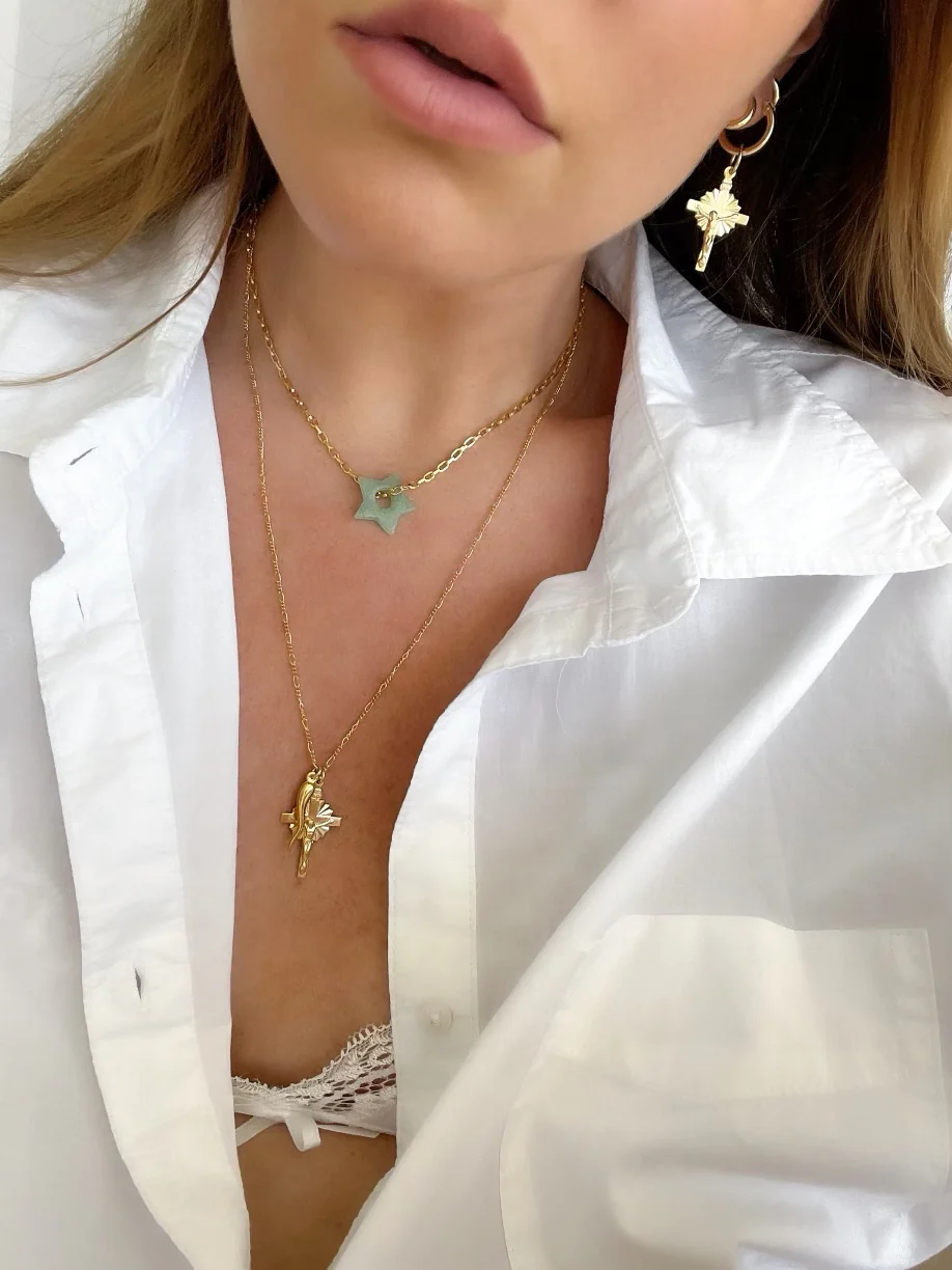 SOLEIL CROSS (14K GOLD FILLED OR 925 STERLING SILVER) - Image 4